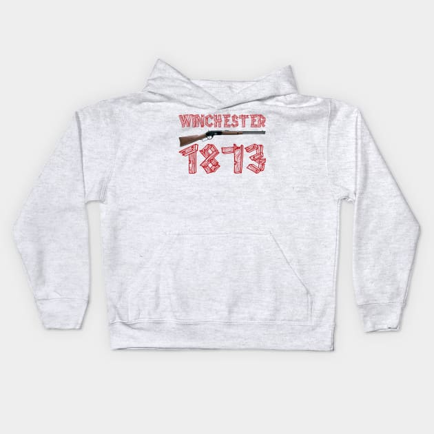 Winchester 1873 Kids Hoodie by Aim For The Face